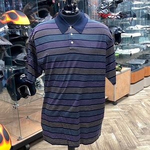 Alan Flusser Men’s Striped Polo Shirt